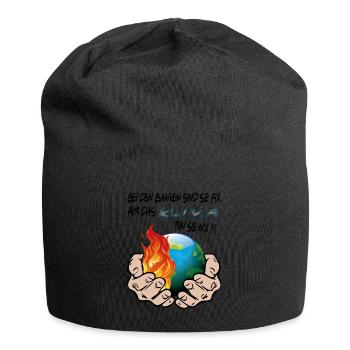 Klimawandel Klimakatastrophe CO2 tun nix - Jersey-Beanie - Schwarz - Vorne