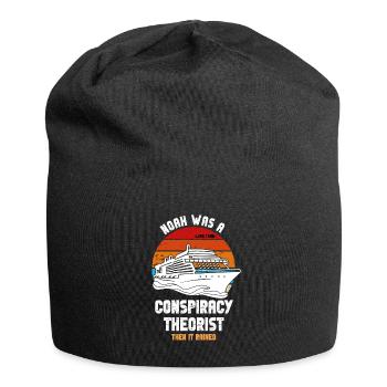 Noah war ein Verschwörungstheoretiker und es regnete - Jersey-Beanie - Schwarz - Vorne