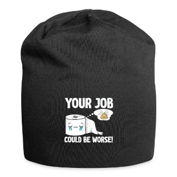 Your Job Could Be Worse Toilet Paper - Jersey Beanie - black - Front