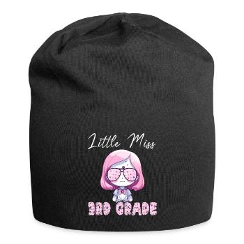 Premier Jour École Classe CE2 Rentrée Fille - Bonnet en jersey - noir - Devant