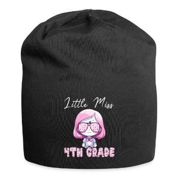 Premier Jour École Classe CM1 Rentrée Fille - Bonnet en jersey - noir - Devant