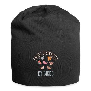 Easily Distracted By Birds Bird Lover - Jersey Beanie - black - Front