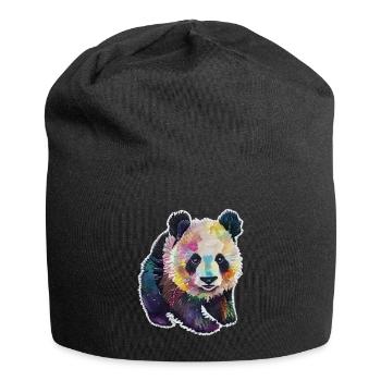 BABY PANDA AQUARELL - Jersey-Beanie - Schwarz - Vorne