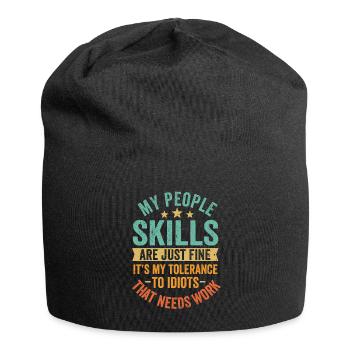 My People Skills Are Just Fine - Jersey Beanie - black - Front