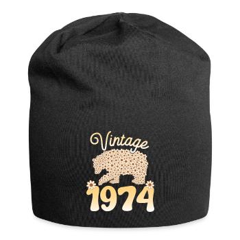Ours 1974 Fête Anniversaire Femme 50 Ans - Bonnet en jersey - noir - Devant