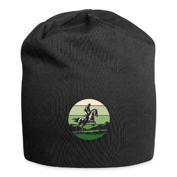 Équitation équestre d’endurance - Bonnet en jersey - noir - Devant