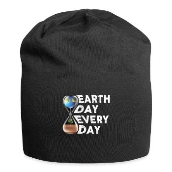 Tag der Erde: Alltägliches Umweltbewusstsein - Jersey-Beanie - Schwarz - Vorne