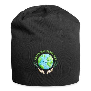 Tag der Erde: Alltägliches Umweltbewusstsein - Jersey-Beanie - Schwarz - Vorne