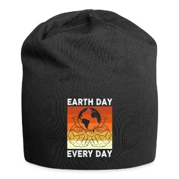Tag der Erde: Alltägliches Umweltbewusstsein - Jersey-Beanie - Schwarz - Vorne