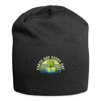 Tag der Erde: Alltägliches Umweltbewusstsein - Jersey-Beanie - Schwarz - Vorne