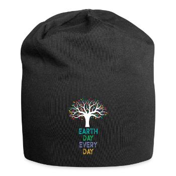 Tag der Erde: Alltägliches Umweltbewusstsein - Jersey-Beanie - Schwarz - Vorne