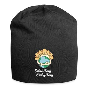 Tag der Erde: Alltägliches Umweltbewusstsein - Jersey-Beanie - Schwarz - Vorne