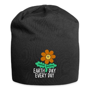 Tag der Erde: Alltägliches Umweltbewusstsein - Jersey-Beanie - Schwarz - Vorne