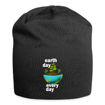 Tag der Erde: Alltägliches Umweltbewusstsein - Jersey-Beanie - Schwarz - Vorne