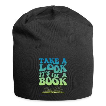 Jetez un coup d’œil C’est dans un rat de bibliothèque de lecture de livre - Bonnet en jersey - noir - Devant