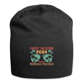 Sommerurlaub Familienurlaub - Jersey-Beanie - Schwarz - Vorne