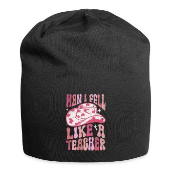 Homme Je me sens comme un enseignant - Bonnet en jersey - noir - Devant