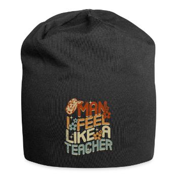 Man I Feel like a Teacher - Jersey Beanie - black - Front