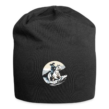 Équitation équestre d’endurance - Bonnet en jersey - noir - Devant