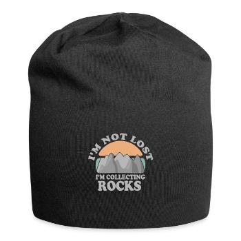 Ich bin nicht verloren Ich sammle Steine Lustige Geologie - Jersey-Beanie - Schwarz - Vorne