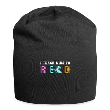 I Teach Kids To Read Science Teachers Reading - Jersey Beanie - black - Front