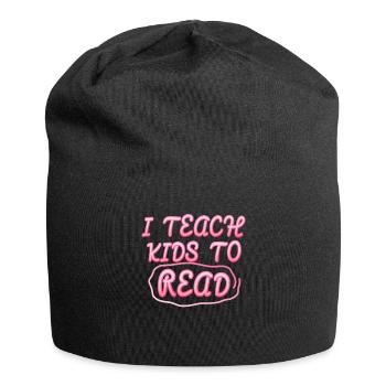 I Teach Kids To Read Science Teachers Reading - Jersey Beanie - black - Front