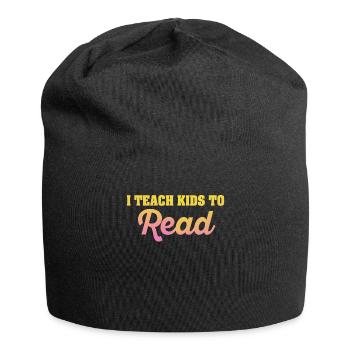I Teach Kids To Read Science Teachers Reading - Jersey Beanie - black - Front