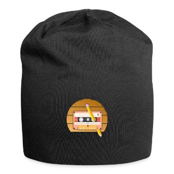 80er Jahre Kassette 1990er Bleistift Wickelkassette - Jersey-Beanie - Schwarz - Vorne