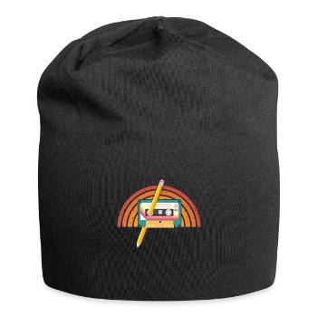 80's Cassette Tape 1990s Pencil Winding Cassette - Jersey Beanie - black - Front