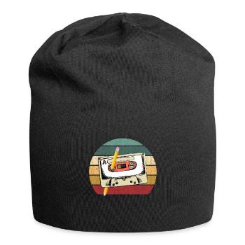 80's Cassette Tape 1990s Pencil Winding Cassette - Jersey Beanie - black - Front