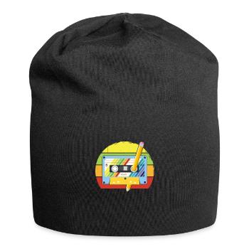 80's Cassette Tape 1990s Pencil Winding Cassette - Jersey Beanie - black - Front