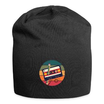 80er Jahre Kassette 1990er Bleistift Wickelkassette - Jersey-Beanie - Schwarz - Vorne