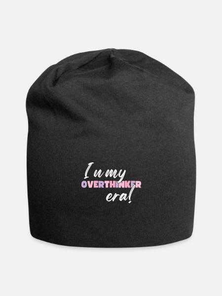 In My Overthinker Era Overthink - Jersey-Beanie - Schwarz