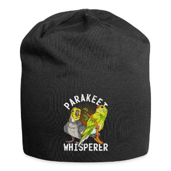 Sittich Flüsterer Vogel Geschenk Lustiges Sittich - Jersey-Beanie - Schwarz - Vorne