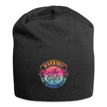 Avertissement Les filles boivent à nouveau - Bonnet en jersey - noir - Devant
