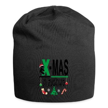 X Mas Christmas is Fucking Scheisse Mist - Jersey-Beanie - Schwarz - Vorne