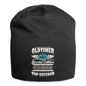 Oldtimer Baujahr 2003 Jahrgang Geburtstag Geschenk - Jersey-Beanie - Schwarz - Vorne