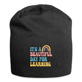 It's A Beautiful Day For Learning - Jersey Beanie - black - Front