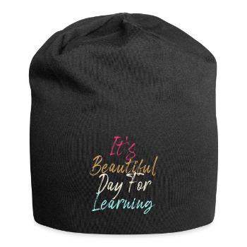 It's A Beautiful Day For Learning - Jersey Beanie - black - Front
