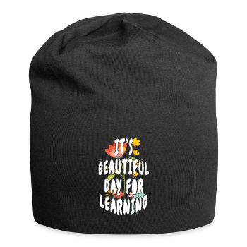 Es ist ein schöner Tag zum Lernen - Jersey-Beanie - Schwarz - Vorne