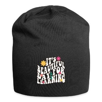 It's A Beautiful Day For Learning - Jersey Beanie - black - Front