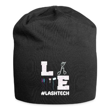 Equipement de technicien en cils Extensions de cils - Bonnet en jersey - noir - Devant