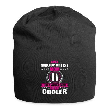 Funny makeup artist mom makeup women - Jersey Beanie - black - Front