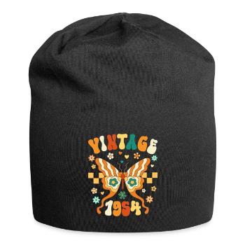 Retro Groovy 1954 Woman 70 Years Anniversary - Jersey Beanie - black - Front