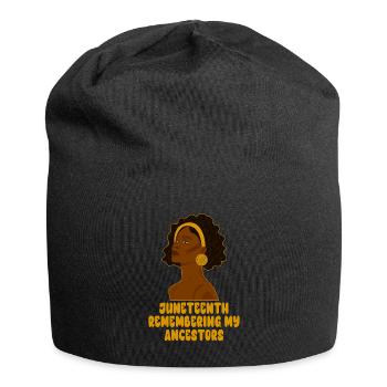 Juneteenth 1865 Remembering My Ancestors - Jersey Beanie - black - Front