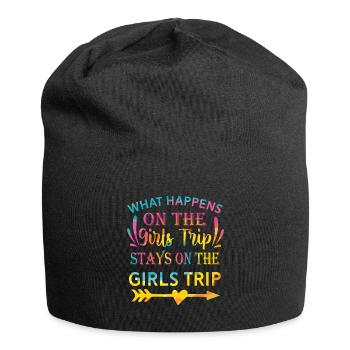 What Happens On The Girls Trip - Jersey Beanie - black - Front