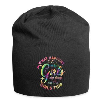 What Happens On The Girls Trip - Jersey Beanie - black - Front