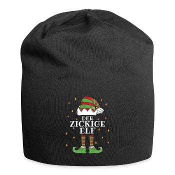 Die Zickige Elf - Familien Weihnachtsoutfit - Jersey-Beanie - Schwarz - Vorne