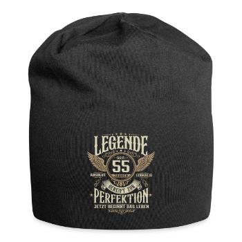 55 Geburtstag - Lebende Legende seit 55 Jahren - Jersey-Beanie - Schwarz - Vorne