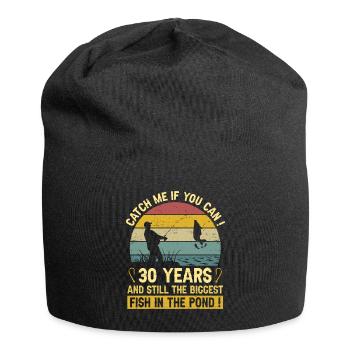 30 Ans Pêcheurs Fête 30 Ans Anniversaire Pêcheur - Bonnet en jersey - noir - Devant